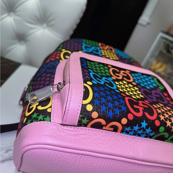 Gucci Colorful Logo Backpack with Pink Trim main image 8